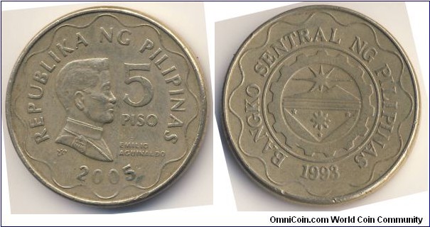 5 Piso (Republic of the Philippines // Nickel Brass)