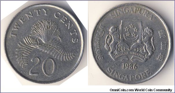 20 Cents (Republic of Singapore // Copper-Nickel)