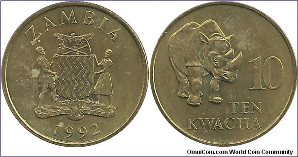 Zambia 10 Kwacha 1992