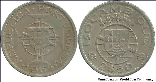 Mocambique-Port 2½ Escudos 1965