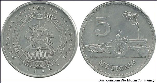 Mocambique 5 Meticais 1982