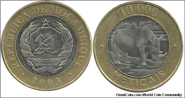 Mocambique 10.000 Meticais 2003