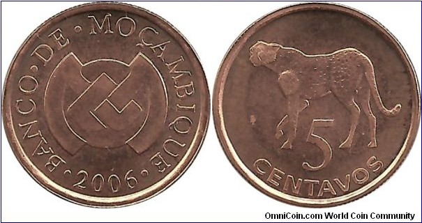 Mocambique 5 Centavos 2006