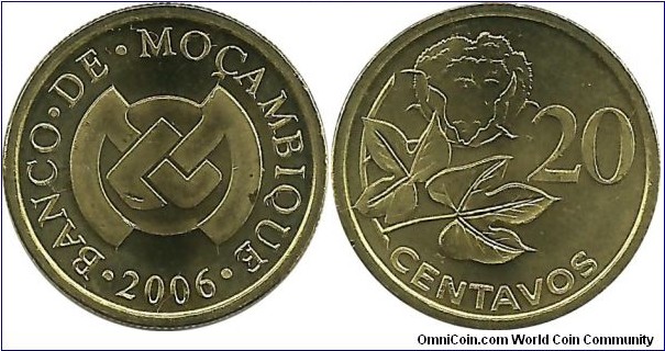 Mocambique 20 Centavos 2006