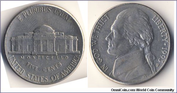 5 Cents (Federal State - USA / Jefferson Nickel // Copper-Nickel)