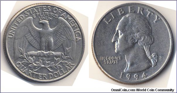 1/4 Dollar (Federal State - USA / Washington Quarter // Copper-Nickel clad Copper)