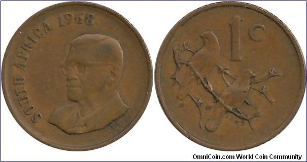 SouthAfrica 1 Cent 1968-English