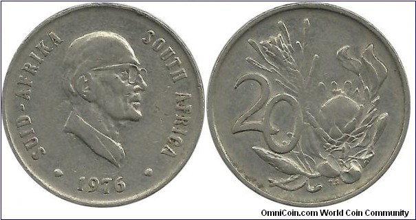 SouthAfrica 20 Cents 1976