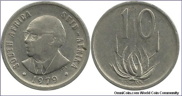 SouthAfrica 10 Cents 1979