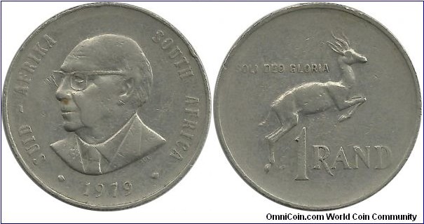 SouthAfrica 1 Rand 1979 - President Nicolaas Johannes Diederichs