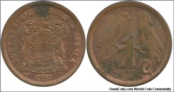 SouthAfrica 1 Cent 1991