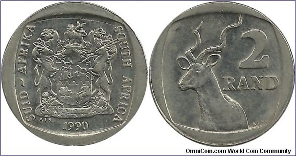SouthAfrica 2 Rand 1990
