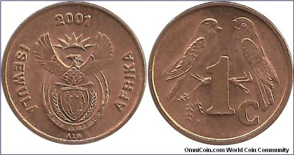 SouthAfrica 1 Cent 2001 Ndebele