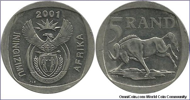 SouthAfrica 5 Rand 2001 Zulu