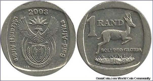 SouthAfrica 1 Rand 2003 Xhosa-Afrikaan