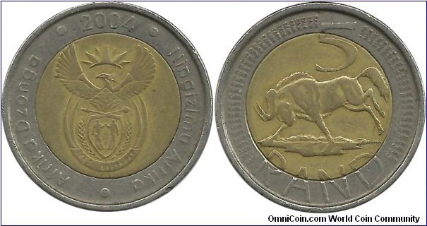 SouthAfrica 5 Rand 2004 Tsonga-Zulu