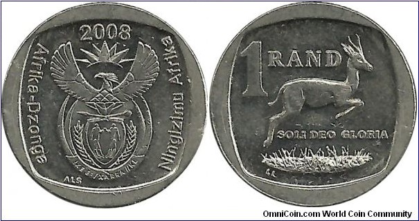 SouthAfrica 1 Rand 2008 Tsonga-Zulu