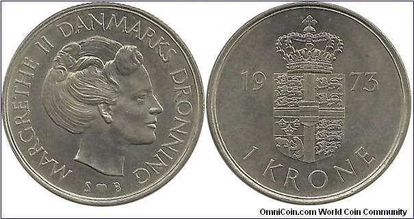 Denmark 1 Krone 1973