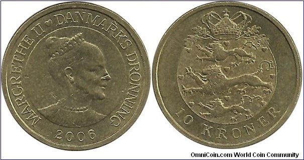 Denmark 10 Kroner 2006