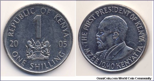 1 Shilling (Republic of Kenya // Nickel plated Steel)