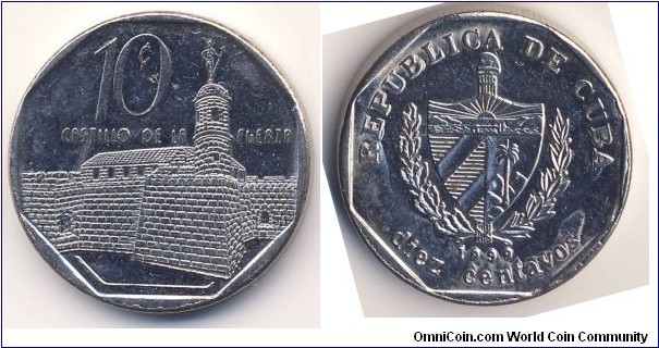 10 Centavos Convertible (2nd Republic of Cuba // Nickel plated Steel)
