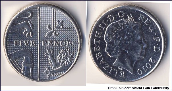 5 Pence (United Kingdom / Queen Elizabeth II // Copper-Nickel)