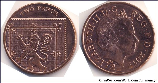 2 Pence (United Kingdom / Queen Elizabeth II // Copper plated Steel)