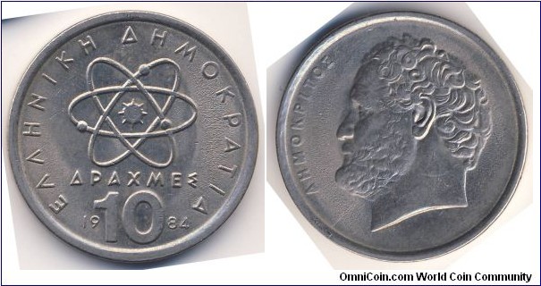 10 Drachmes (3rd Hellenic Republic // Copper-Nickel 75/25)