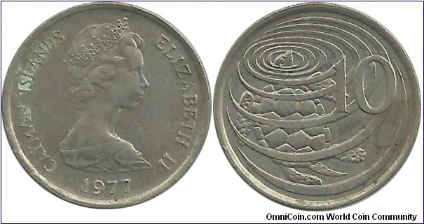 CaymanIslands 10 Cents 1977