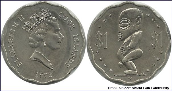 CookIslands 1 Dollar 1992