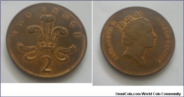 Queen Elizabeth II -two pence