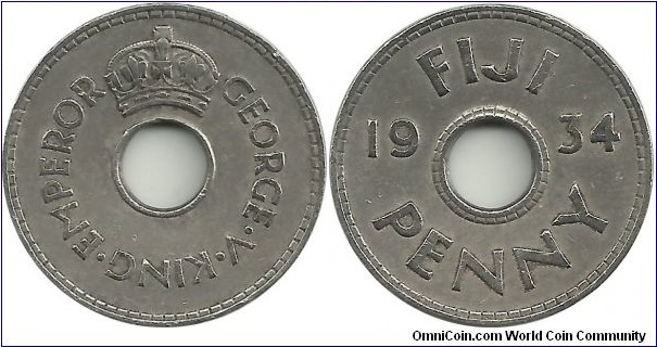 Fiji 1 Penny 1934