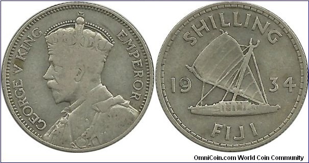 Fiji 1 Shilling 1934