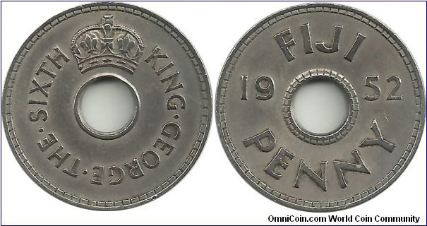 Fiji 1 Penny 1952