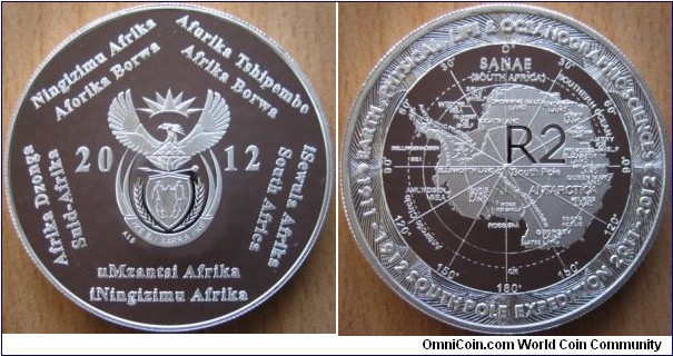2 Rand - South pole - 33.63 g Ag .925 Proof - mintage 2,000