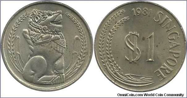 Singapore 1 Dollar 1981