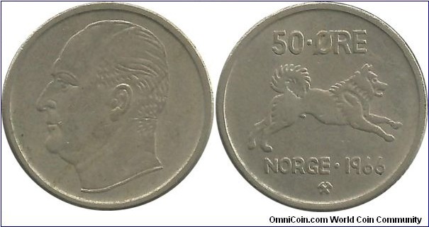 Norway 50 Øre 1966