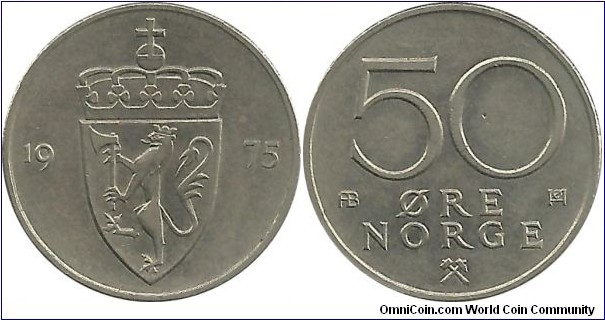 Norway 50 Øre 1975