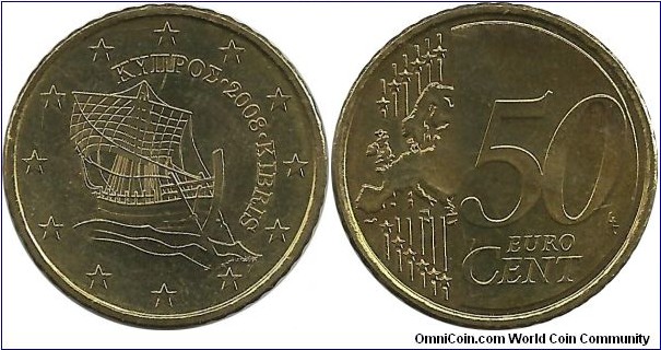 Cyprus 50 Eurocent 2008