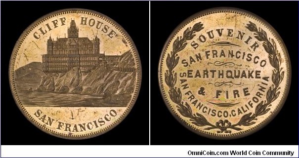 1906 San Francisco Earthquake medal.