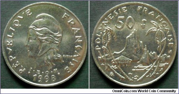 French Polynesia 50 francs. 1998 (I.E.O.M)