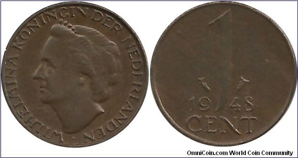 Nederlands 1 Cent 1948