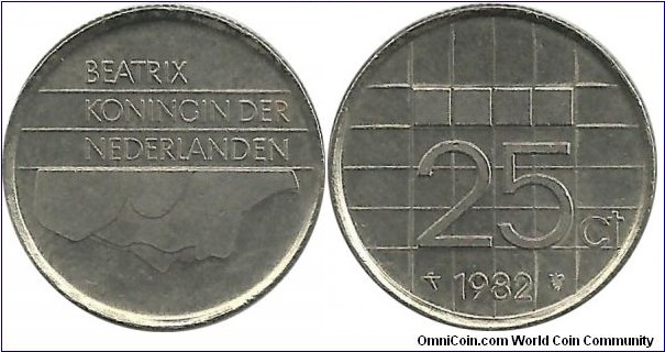 Nederlands 25 Cent 1982