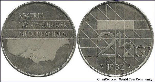 Nederlands 2½ Gulden 1982