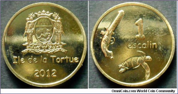Turtle Island 1 escalin. 2012, Fantasy coin.
