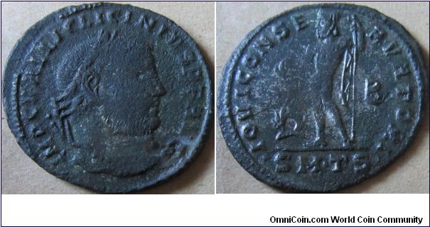 Constantine I, AE Follis, Earlier 312, Group IV, Class II, Thessalonica, Officina 2