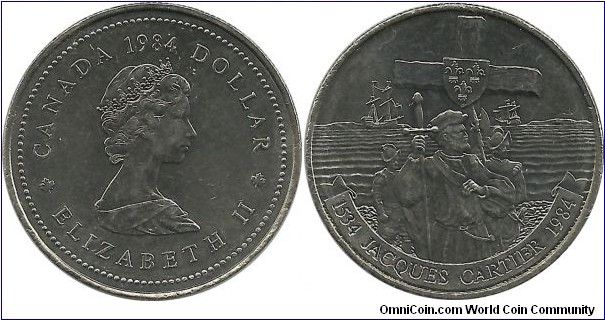 Canada 1 Dollar 1984-Jacques Cartier 1534-1984