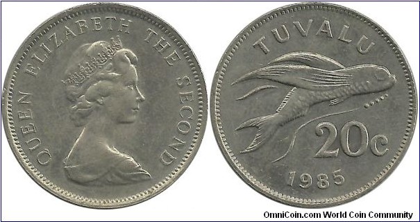 Tuvalu 20 Cents 1985