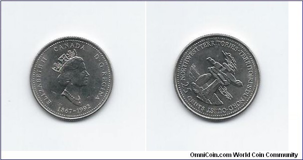 1867-1992 Canada's 125th Anniversary Quarter Northwest Territories