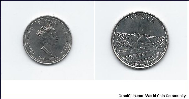 1867-1992 Canada's 125th Anniversary Quarter Yukon